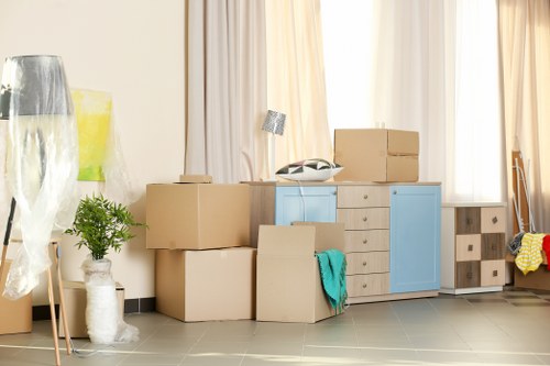 Removal van and moving boxes for a local Cannhall house move