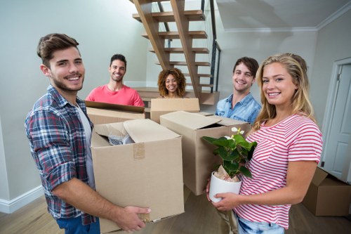 Furniture loading during a house removal in Cannhall