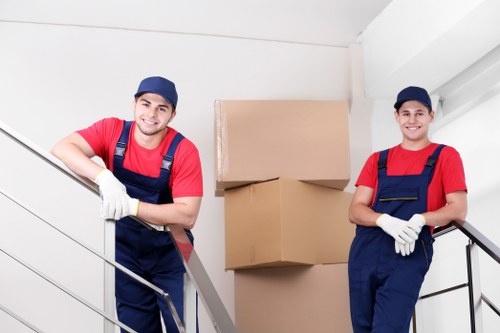 Packed boxes and household items ready for removals in Cannhall