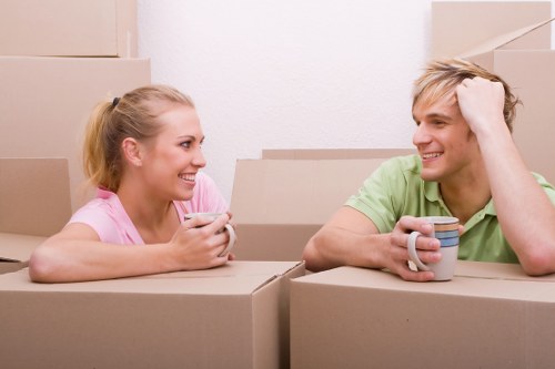 Packed boxes and moving supplies prepared for a local Cannhall relocation