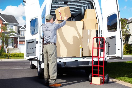 Commercial office items being loaded for relocation