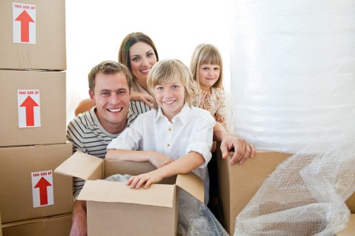 A well-organised home move with boxes and household items
