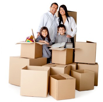 Cannhall movers organising boxes and unpacking items in a new property